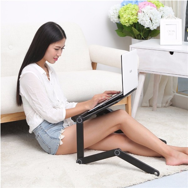 Portable Adjustable Foldable Laptop Notebook PC Desk Table Vented Stand Bed Tray 15