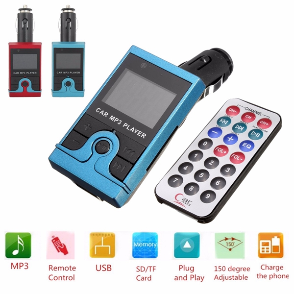 

Car MP3 Music Player FM Transmitter Modulator Wireless LCD USB TF SD Remote Control