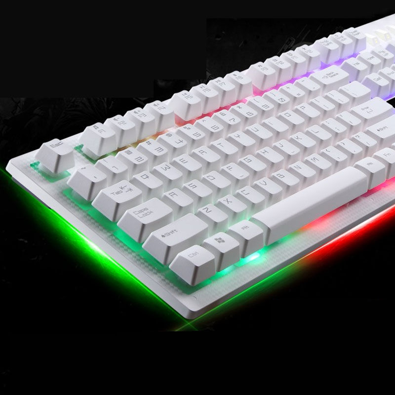 G20 104 Keys Mechanical Hand Feel Colorful Backlight Gaming Keyboard and Mouse Combo Set 7