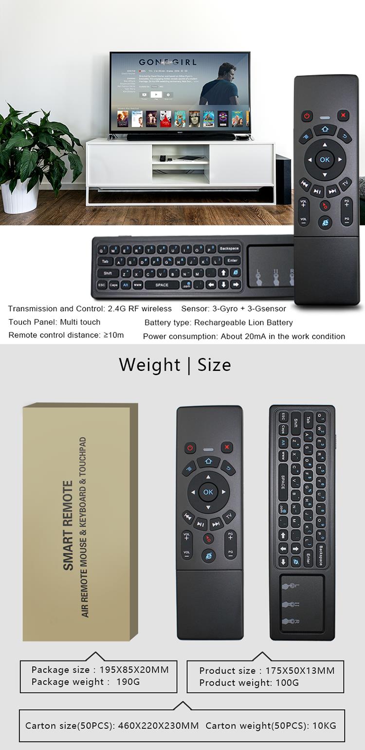 T6 2.4G Wireless Air Mouse Keyboard With Touchpad IR Learning For Android TV Box/Xbox/PC/Smart TV 16