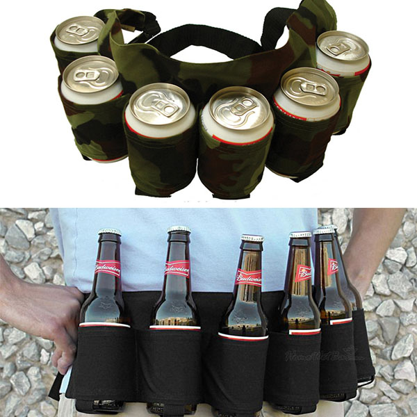 Outdoor Six Pack Beer Belt Bottle Waist Bag
