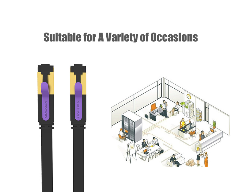 Vention ICAB 1~10M 10Gbps CAT-7 RJ45 Patch Cord Ethernet Cable Durable Strong LAN Networking Cable 8