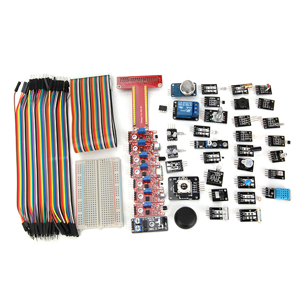 Geekcreit® 37 Sensor Module Kit With T Type GPIO Jumper Cable Breadboard For Raspberry Pi Plastic Bag Package 12