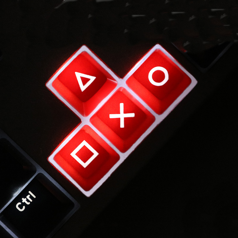 R1 OEM Profile ABS Direction Arrows Keys Keycaps Red Black 8