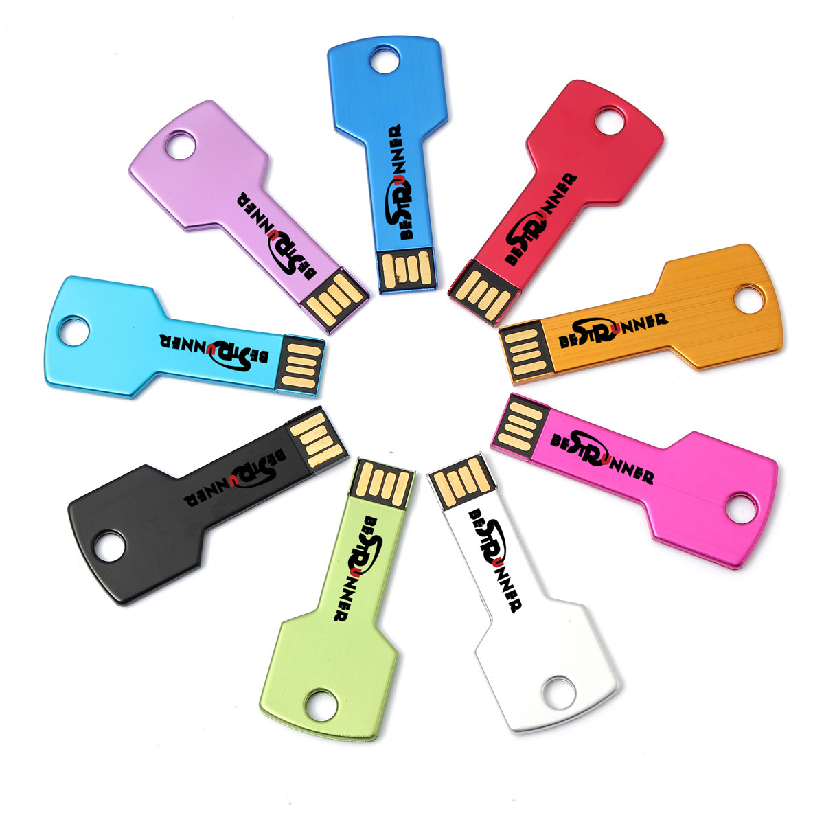 Bestrunner 16GB Multicolor Metal Key USB Flash Drive