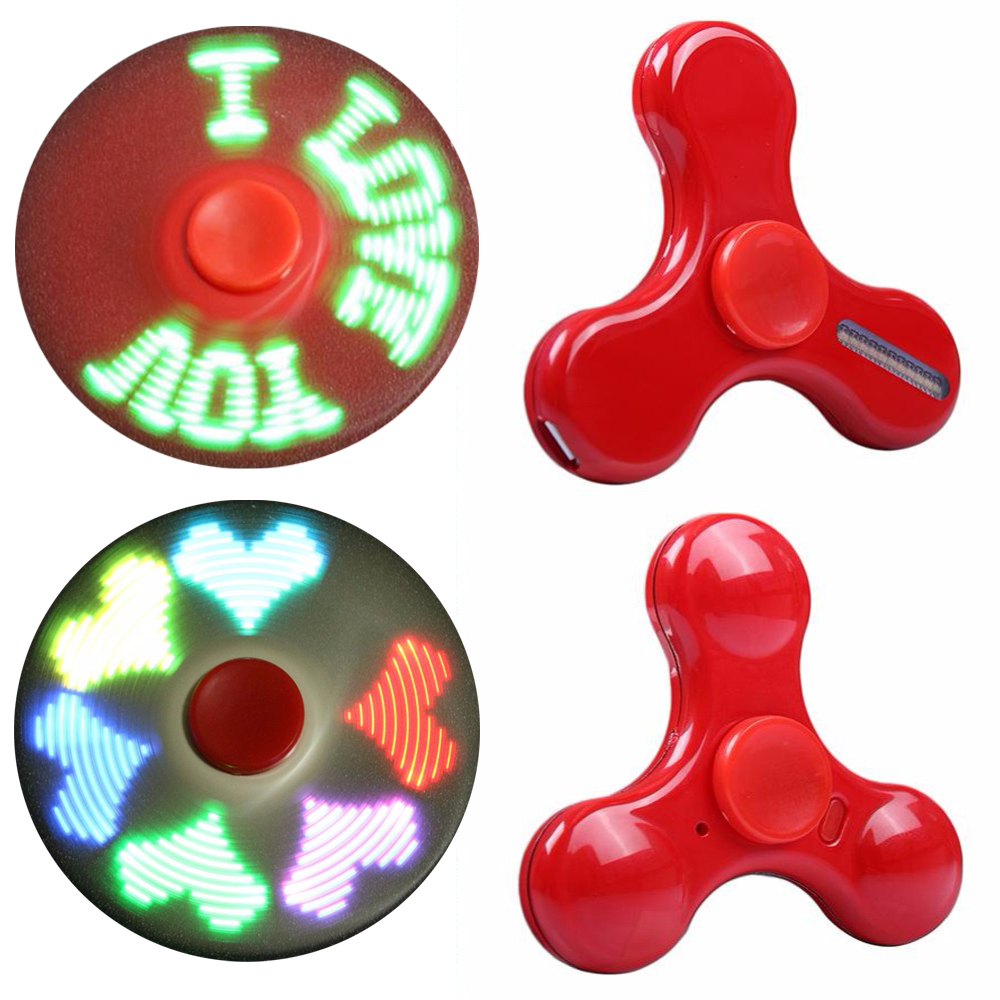 

ECUBEE Intelligent LED APP Control EDC Hand Spinner USB Chargeable Fingertips Gyro Gadget