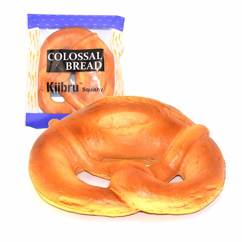 

Kiibru Squishy Pretzel Bread 21*18*6cm Super Slow Rising Fun Gift With Original Packaging