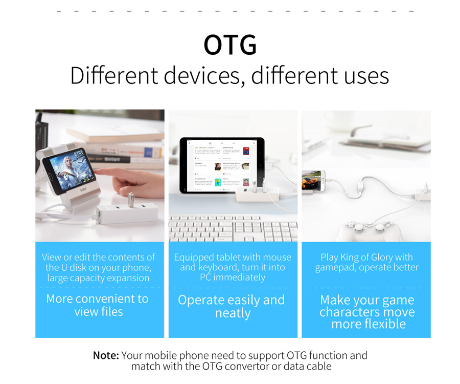 Orico W5P-U3 4 Ports USB 3.0 Desktop Hub Supports OTG Function with 5V Micro USB Power Port 14