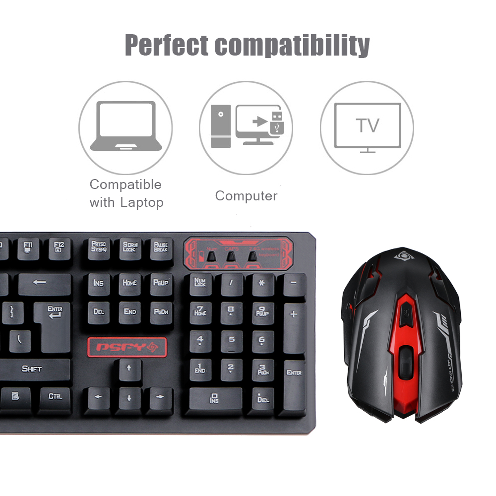 ARCHEER 2.4GHz Wireless Keyboard and Mouse Combo Set for Desktop PC Laptop Notebook 48
