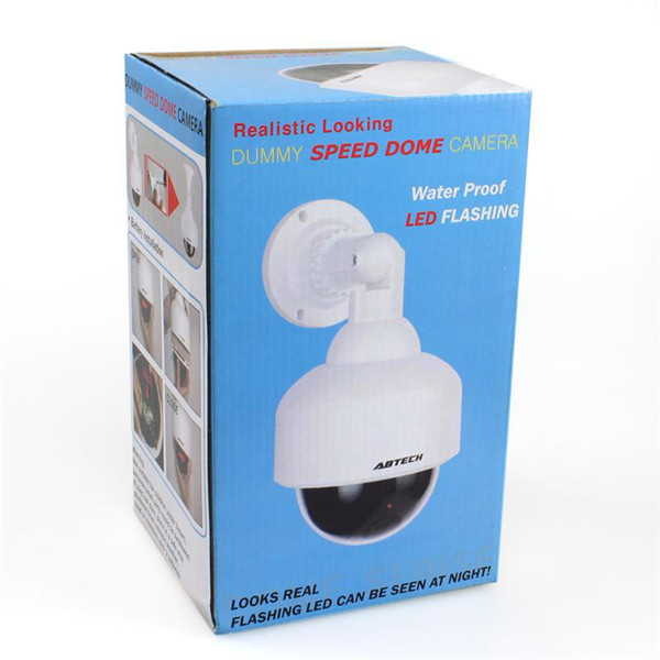 Waterproof Dummy Dome PTZ Fake Camera Surveillance Security CCTV Blinking Red LED Light Monitor 15