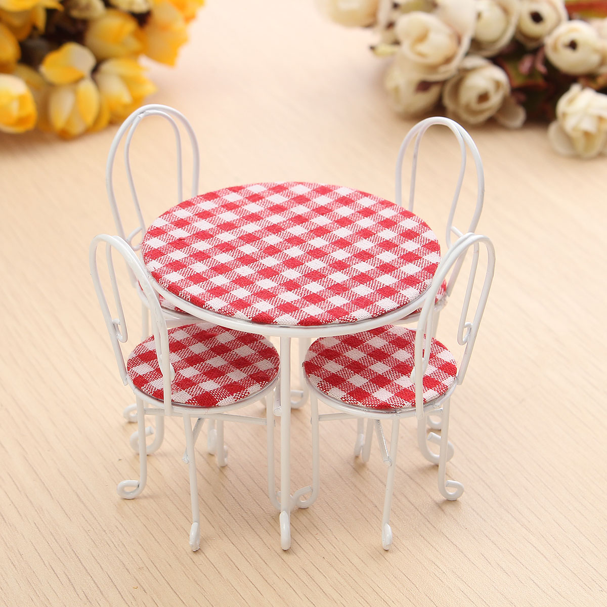 

1/12 Scale Dining-table Chair Set Dollhouse Miniature Furniture Accessories For Dollhouse