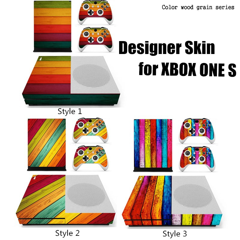 Designer Skin for XBOX ONE S Gaming Console + 2 Controller Sticker Decal 7