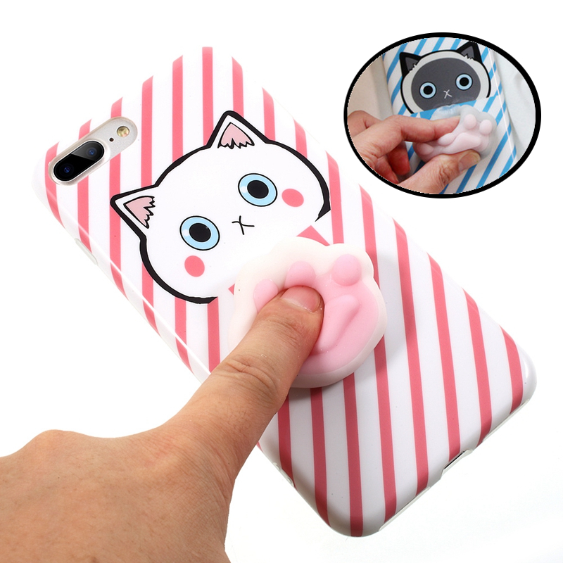 

Bakeey™ Cartoon 3D Squishy Squeeze Slow Rising Cat Claws Soft TPU Case for iPhone 7 & 7Plus