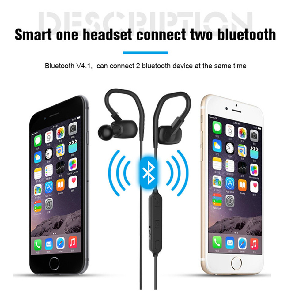 UVOKS W2 Wireless Bluetooth Earphone Waterproof In-ear Stereo Sports Headphone with Mic 14