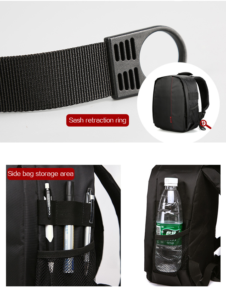 HUWANG 7460 Waterproof Multi-functional DSLR Video Photo Digital Camera Bag Padded Backpack 16