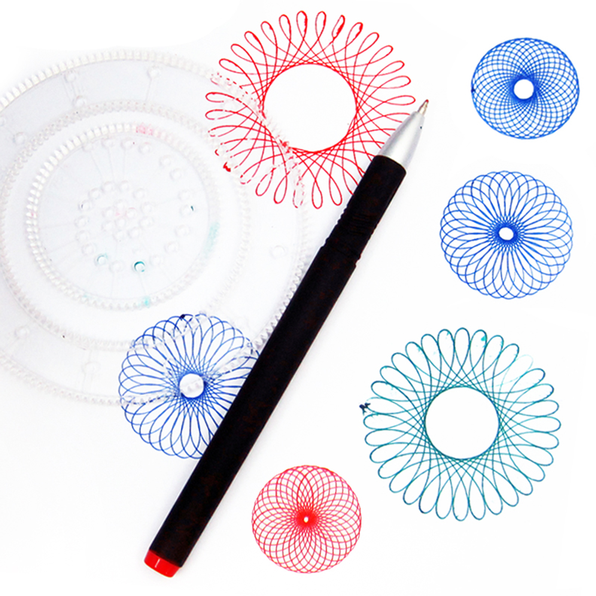 Original Spirograph Design Set Geometric Drawing Ruler Kids Spiral Art Craft Creation Education Toy 19