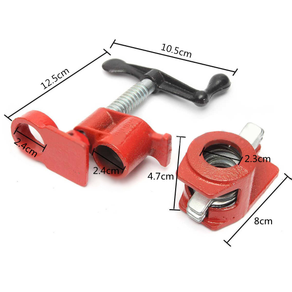 1/2inch Wood Gluing Pipe Clamp Set Heavy Duty Profesional Wood Working Cast Iron Carpenter's Clamp 22