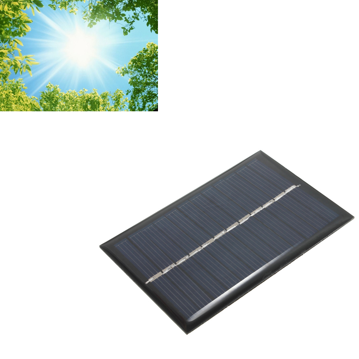 6PCS 6V 100mA 0.6W Polycrystalline Mini Epoxy Solar Panel Photovoltaic Panel 6