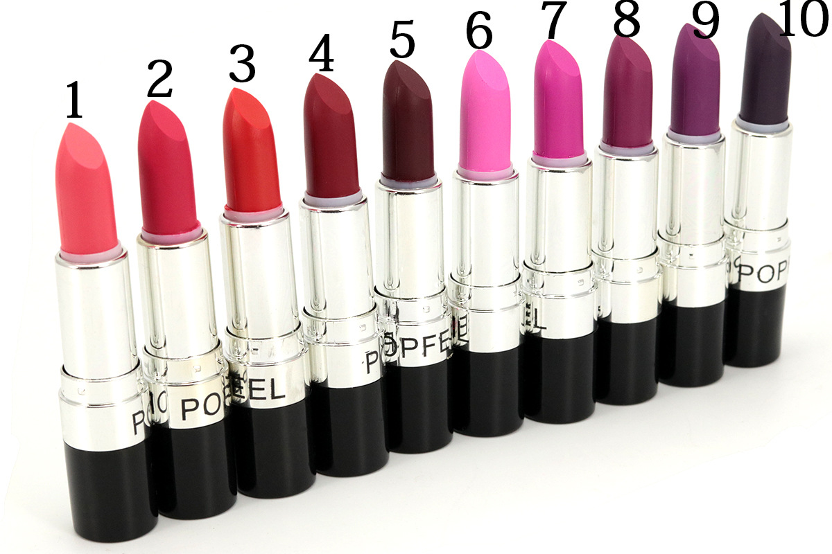 Resultado de imagen para 20 Colors Lip Nude Bright Stik Vampire Black Purple Lipstick Exaggerated Color Makeup Cosmetic