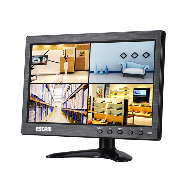 ESCAM T10 10 inch TFT LCD 1024x600 Monitor with VGA HDMI AV BNC USB for PC CCTV Security Camera 28