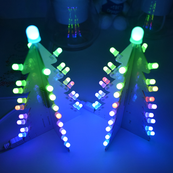 Geekcreit® DIY Light Control Full Color LED Big Size Christmas Tree Tower Kit 64