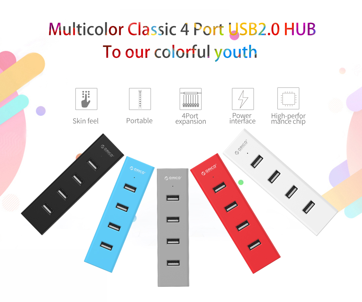 ORICO H4013-U2 4 Ports USB2.0 HUB for Macbook Laptop 10