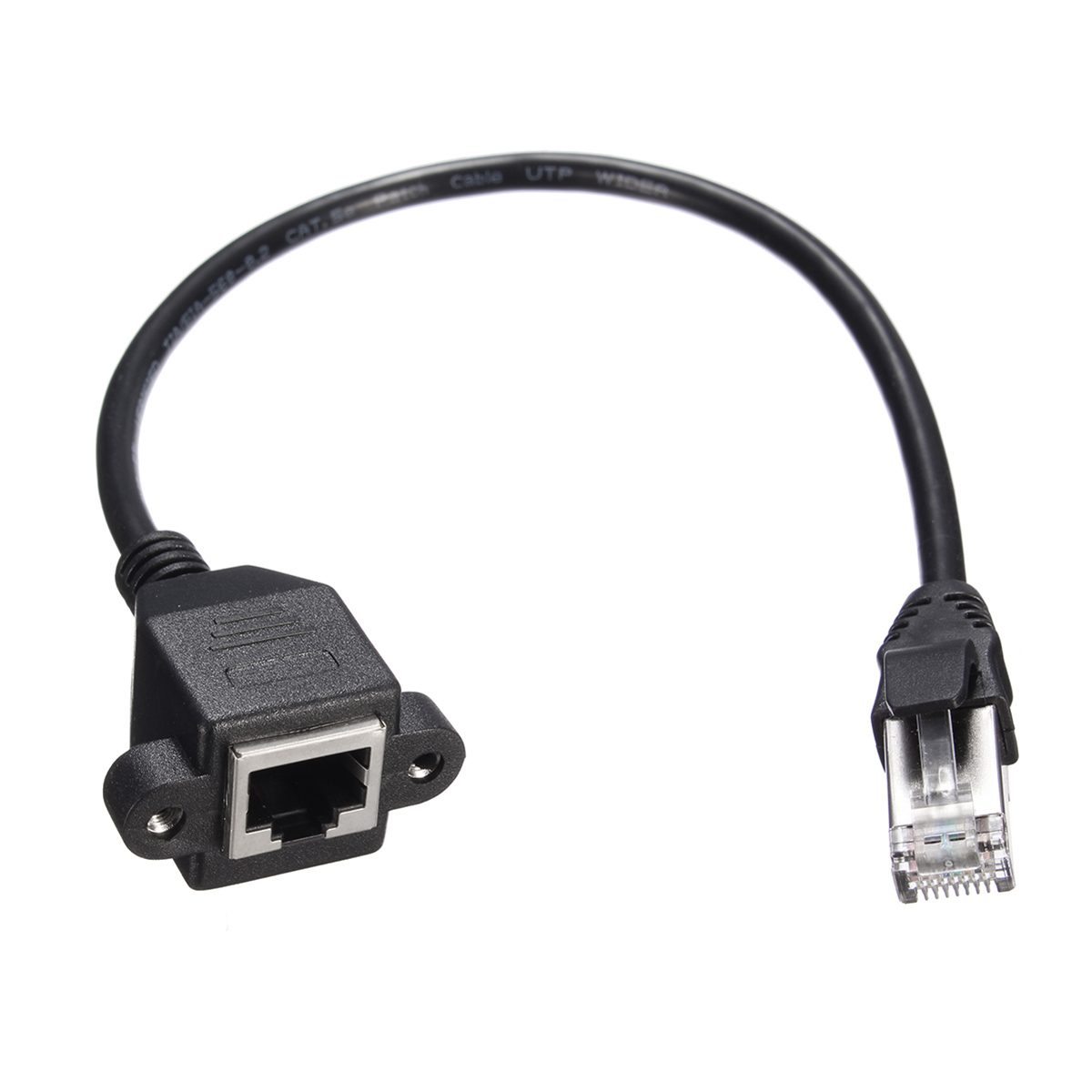 30cm/1M RJ45 Cable Male to Female Screw Panel Mount Ethernet LAN Network Extension Cable 92