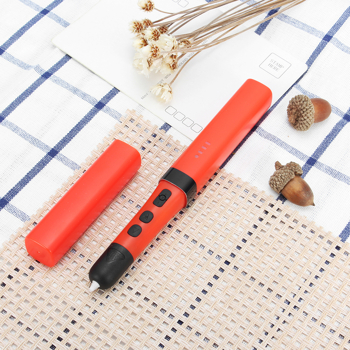 Red/White/Blue 5V/2A 1.75mm 0.7mm Nozzle Low Temperature 3D Printing Pen For Children 20