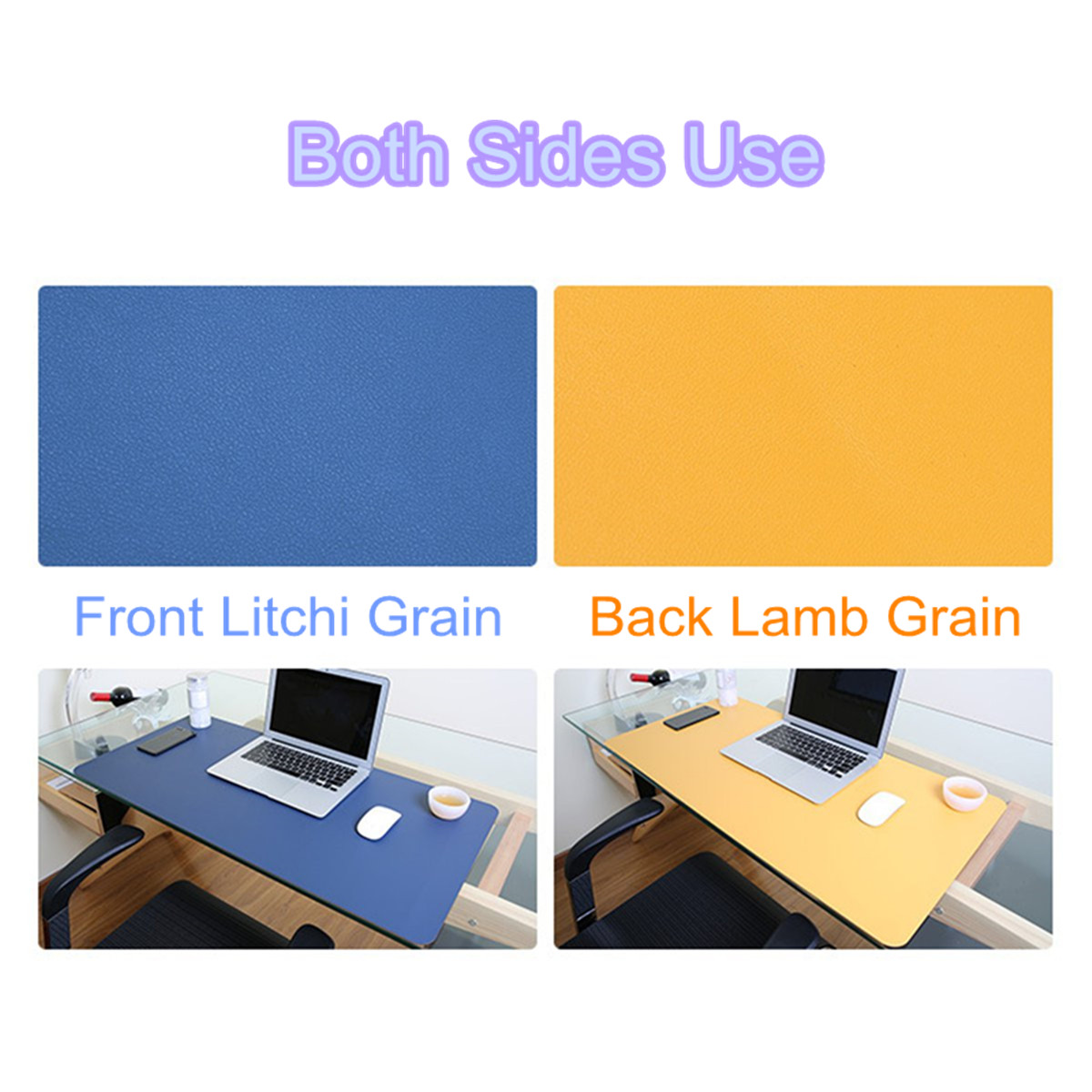 90x45cm Both Sides Two Colors PU leather Mouse Pad Mat Large Office Gaming Desk Mat 6