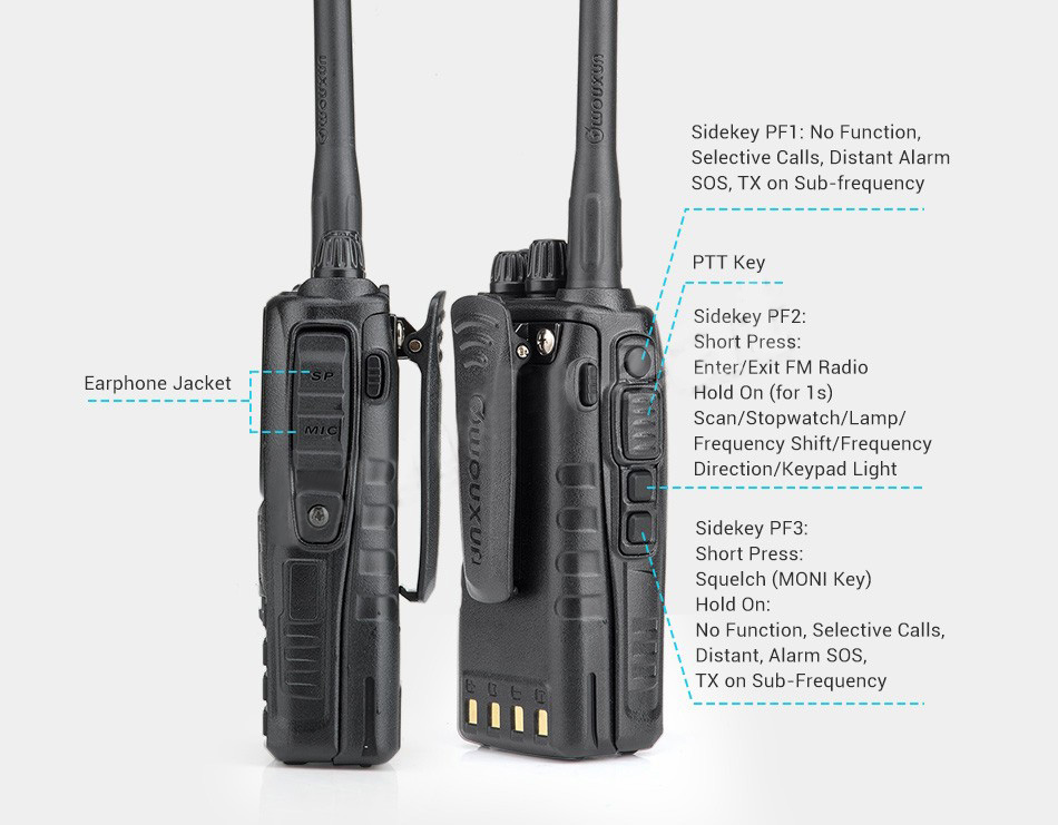 Wouxun KG-UV9D Plus Dual Band Transmission Cross Band Repeater Air Band Walkie Talkie Two-way Radio 49
