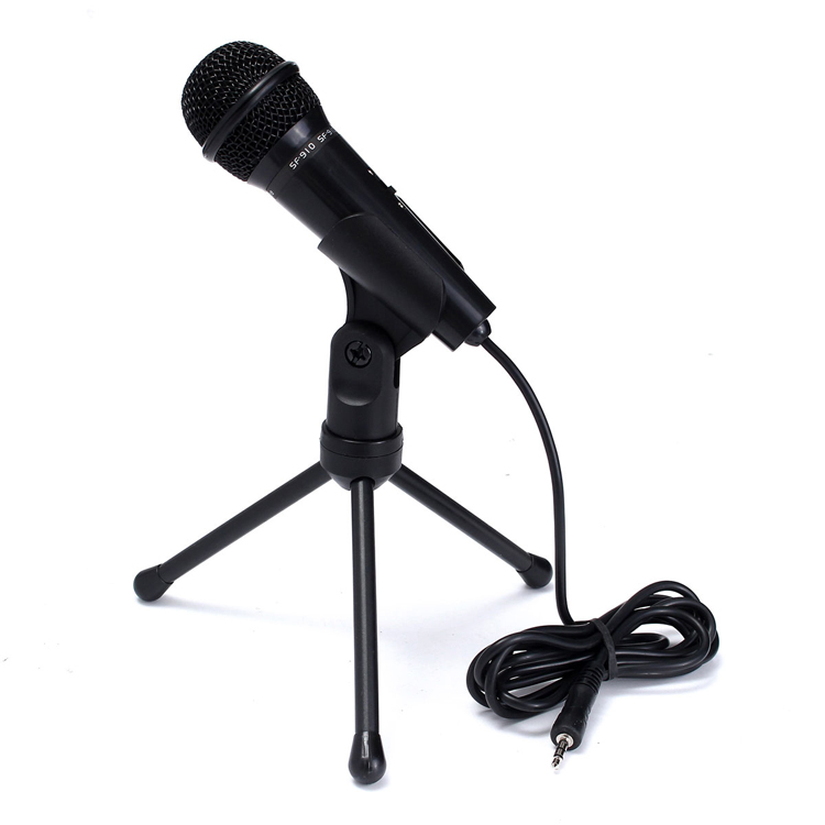 3.5mm Condenser Microphone Mic Recording Stand For PC Laptop Desktop YY Skype 85