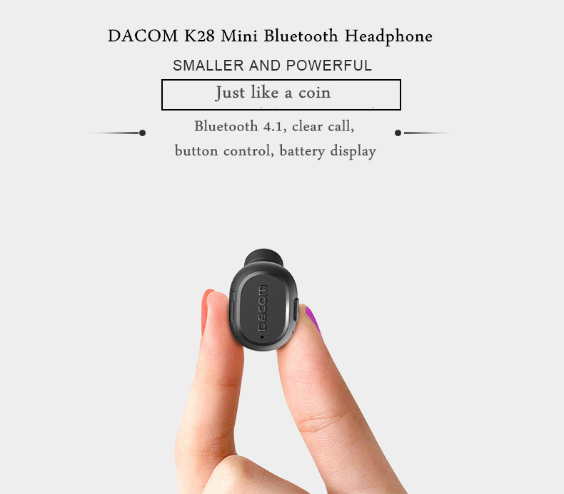 Dacom K28 мини спорта стелс беспроводной Bluetooth наушники наушники с микрофоном