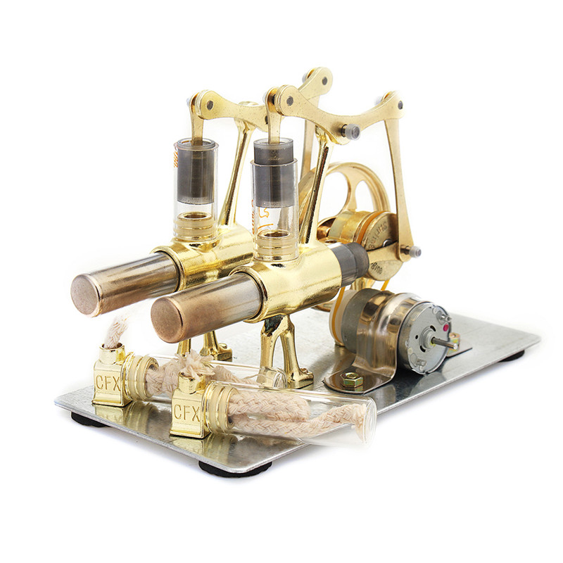 STEM Mini Hot Air Stirling Engine Generator Double Cylinder Engine Model 17