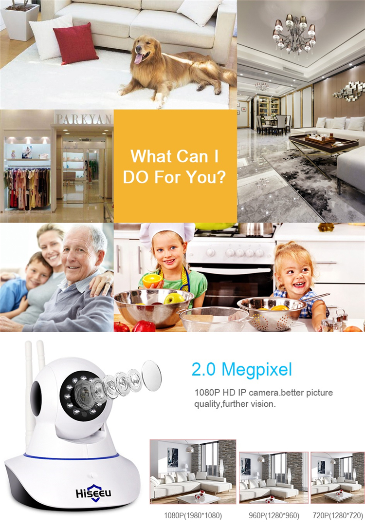 Hiseeu FH1C 1080P IP Camera WiFi Home Security Surveillance Camera Night Vision CCTV Baby Monitor 8