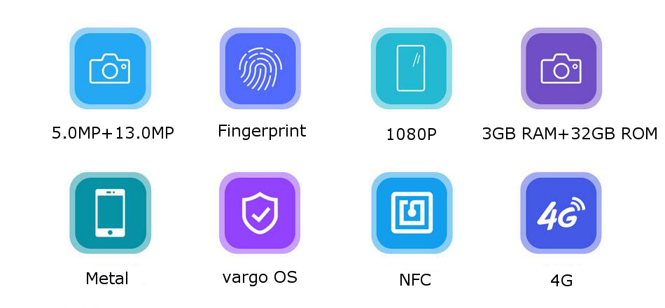 VARGO IVARGO V210101 5 inch Fingerprint 3GB RAM 32GB ROM Snapdragon 615 Octa core 4G Smartphone