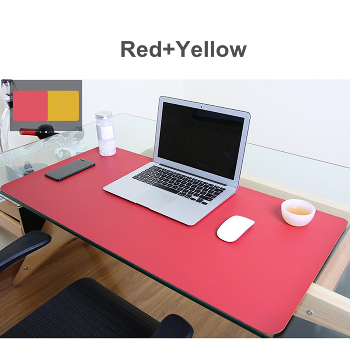 120x60cm Both Sides Two Colors PU leather Mouse Pad Mat Large Office Gaming Desk Mat 71