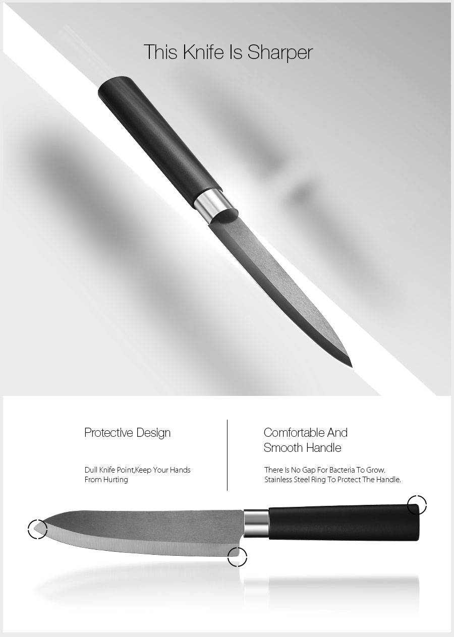 KCASA KC-CF007 черный керамический нож Наборы столовых приборов Кухонные Rust Proof Нож поварской Slicer Овощечистка резак