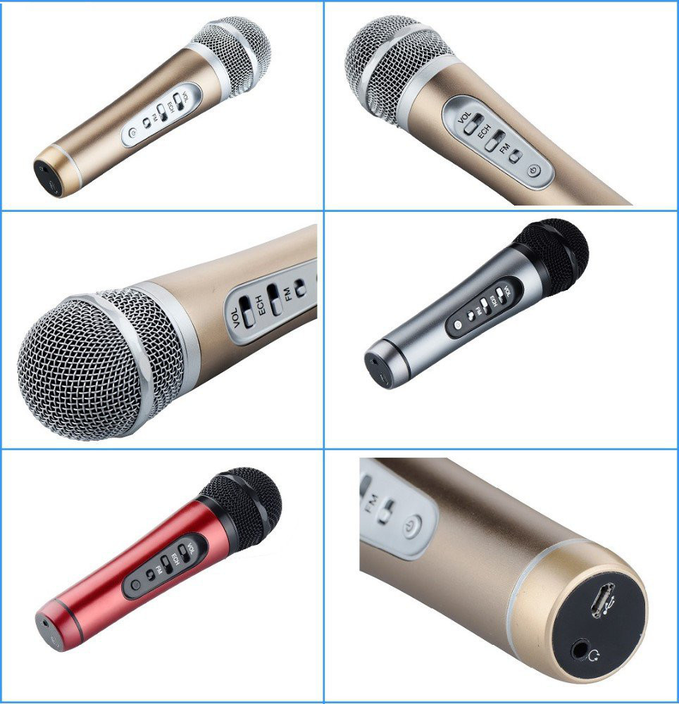 TUXUN KF301 Mini Handheld Karaoke Microphone FM Wireless Car Moving KTV Room For iPhone Smartphones