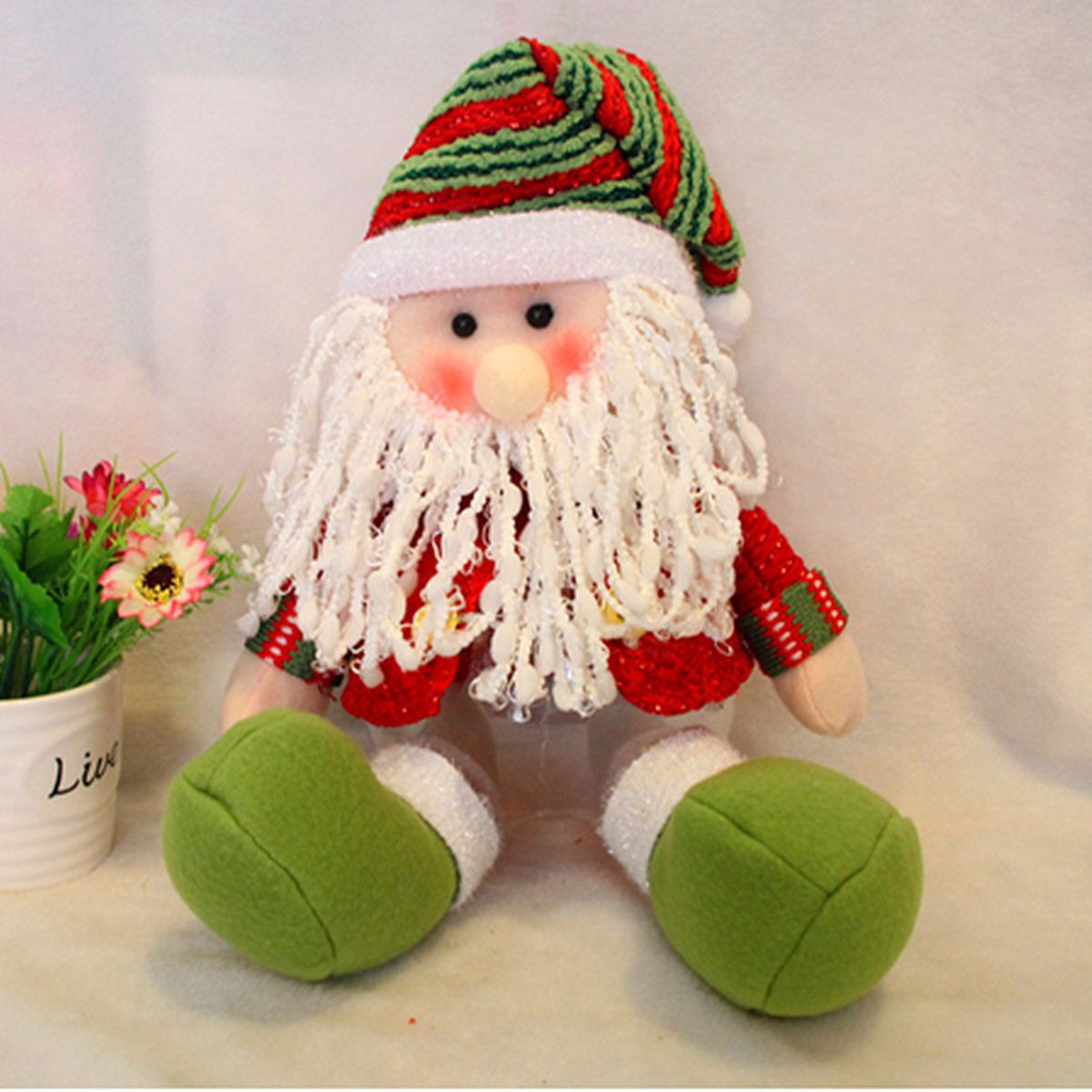Lovely Snowman Santa Claus Candy Round Jar Bottle Christmas Kid Toy Doll Gift Decor - Photo: 6
