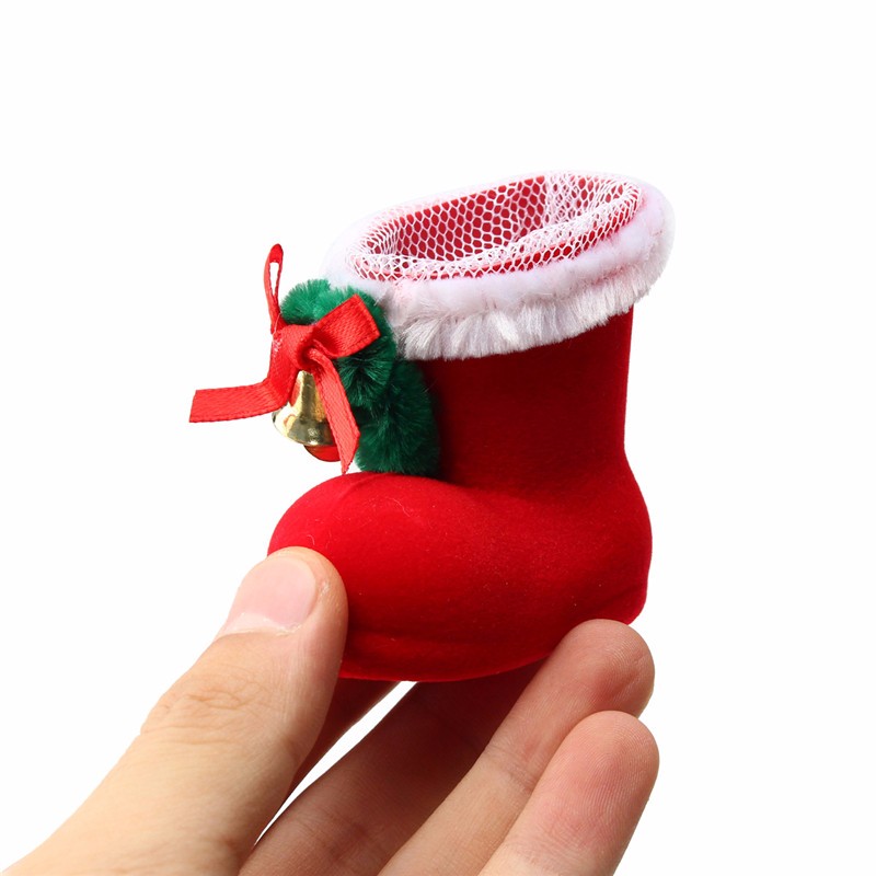 Xmas Santa Boot Shoes Stocking Christmas Tree Decoration Hanging Candy Gift - Photo: 7