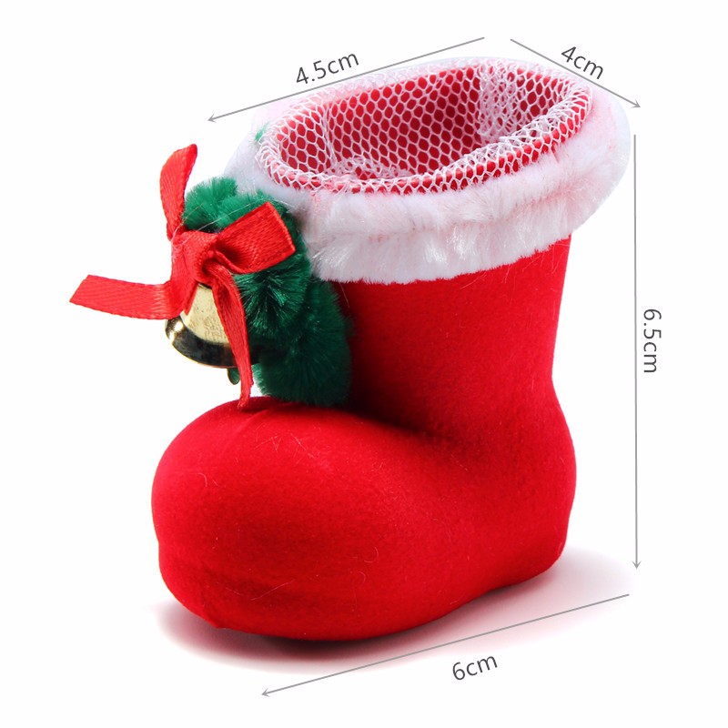 Xmas Santa Boot Shoes Stocking Christmas Tree Decoration Hanging Candy Gift - Photo: 9