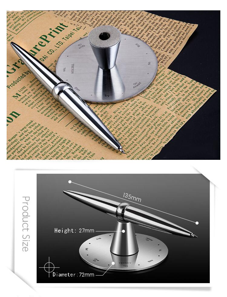 Spin Decision-Making Pen Office Staff Stress Relievers Toys Desk Decor Paperweight Magnetic Toys - Photo: 5