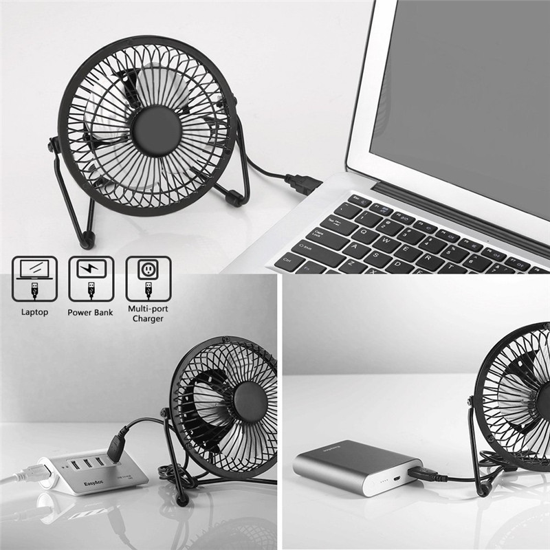 Black Solar Panel Powered USB Fan 8 Inch 5W Cooling Ventilation for Outdoor Traveling Home Office 9