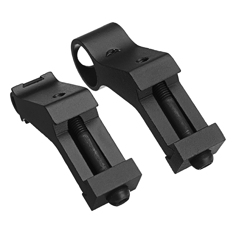 45 Degree Tactical Iron Sights Rear Front Sight Mount Set for Weaver Picatinny Rails 14
