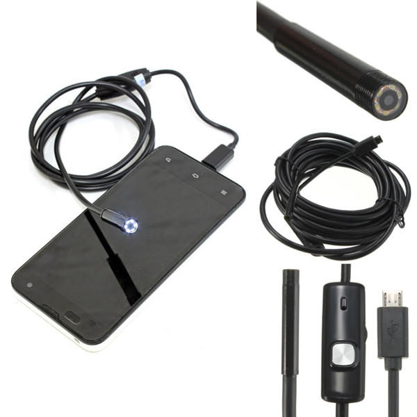 1M-3.5M 5.5mm 6 LED Waterproof Endoscope Borescope Camera