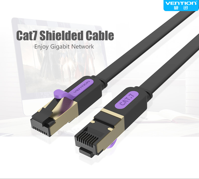 Vention ICAB 1~10M 10Gbps CAT-7 RJ45 Patch Cord Ethernet Cable Durable Strong LAN Networking Cable 4