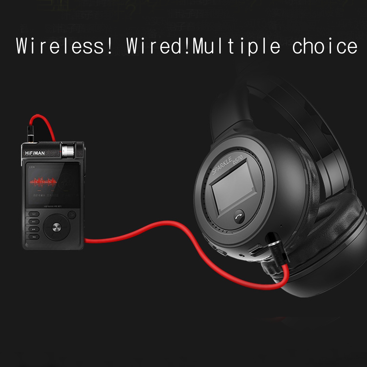 Foldable HiFi Wireless Bluetooth V4.0+EDR Stereo Headphone 5
