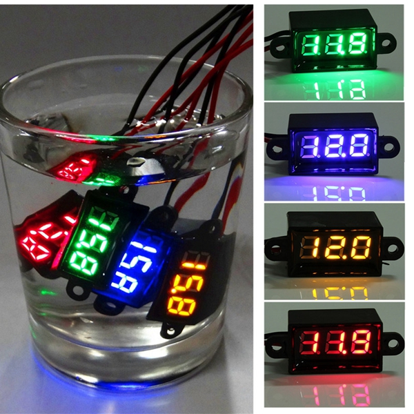 Wasserdichtes digitales LED-Voltmeter