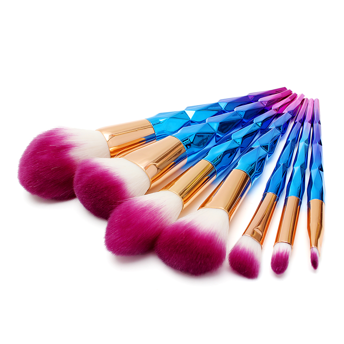 Resultado de imagen para 7pcs Gorgeous Handle Makeup Brushes Cosmetic Tools Loose Powder Blush Highlight Shading Blend Lip