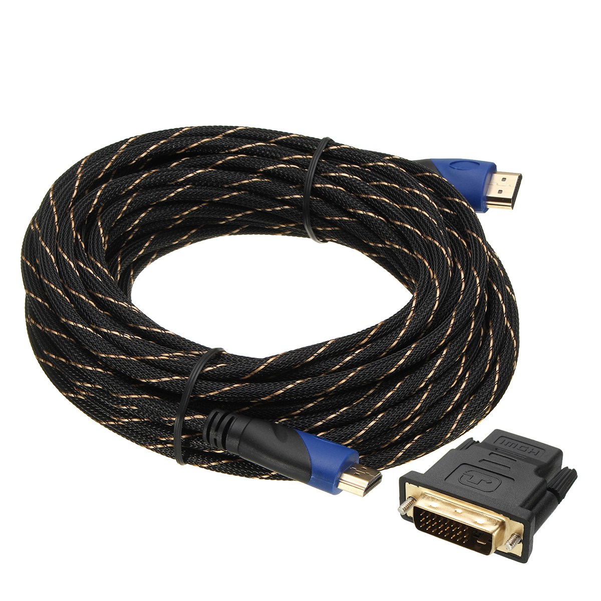 Braided HD Cable V1.4 1080P HD 3D for PS3 Xbox HDTV with DVI Connector 8
